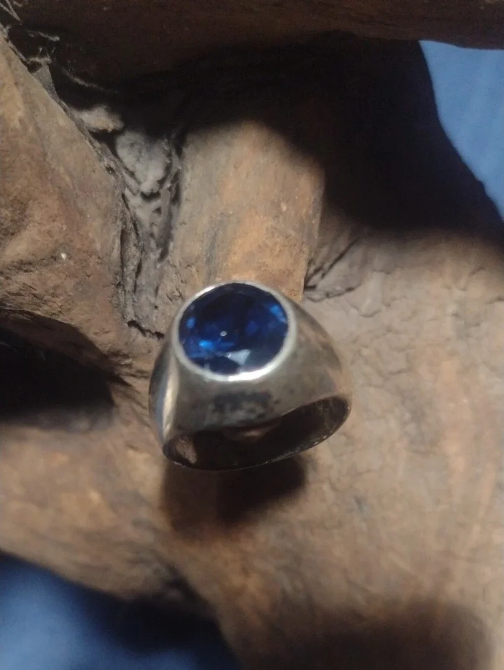 Men's Blue Sapphire Signet Ring - Classic Men's Accessory